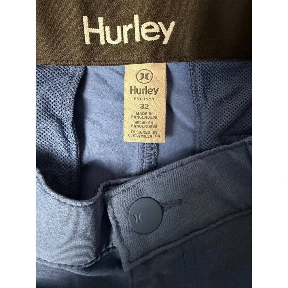 Hurley Mens Dri-FIT Hybrid Walk Shorts Blue Size 32 Heathered Boardshorts